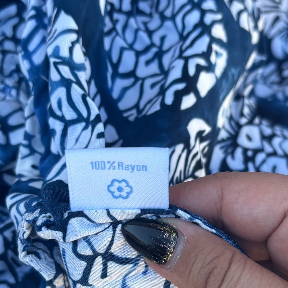 Blue Ginger Short Robe Pineapple Print O/S - Picture 6 of 7